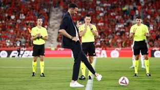 Rudy Fernández hizo el saque de honor del Mallorca-Real Madrid