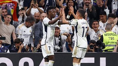 El 2-2 del Madrid: centró Vini Jr. y Lucas Vázquez definió a la perfección