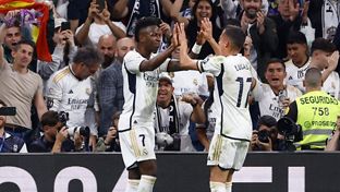 El 2-2 del Madrid: centró Vini Jr. y Lucas Vázquez definió a la perfección