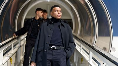 Real Madrid arrive in Lisbon