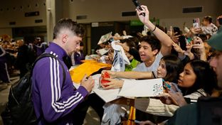 Así fue la llegada del Real Madrid a Pamplona