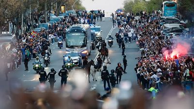 Así fue la llegada del Real Madrid al Bernabéu
