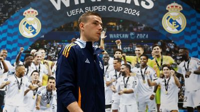 Real Madrid's arrival at the Santiago Bernabéu