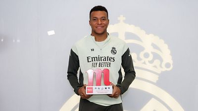 Mbappé, Jugador Cinco Estrellas Mahou de noviembre