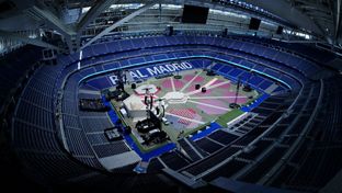 El Bernabéu se prepara para recibir a León XIV 