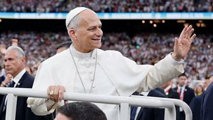 El Bernabéu acogió el encuentro del papa León XIV con la comunidad diocesana de Madrid