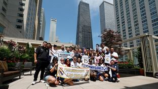 Butragueño and Roberto Carlos meet madridista supporter clubs in Chicago