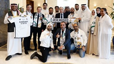 The club president met with the Peña Madridista Blancos KSA
