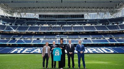 Acto de presentación del partido de la NFL que se disputará en el Santiago Bernabéu 