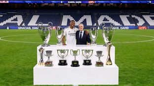 El presidente, con David Alaba