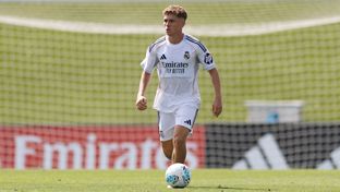 Once inicial del Castilla contra el Real Avilés