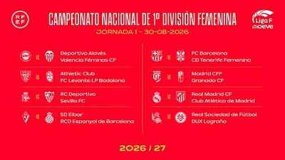 This is Real Madrid's schedule for Liga F 2026/27
