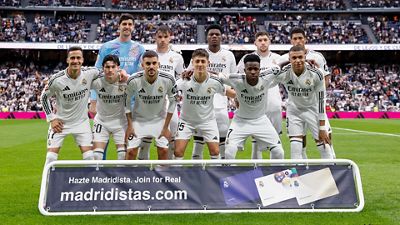 Real Madrid starting line-up for the Clásico