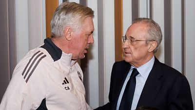 Le président, avec l'équipe en France