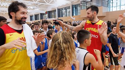 La selección española se entrena en el pabellón de la Ciudad Real Madrid