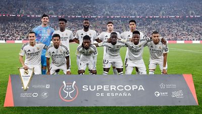 Real Madrid starting eleven against Barcelona