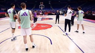 Último entrenamiento antes de la final de la Euroliga