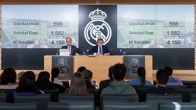 El Real Madrid llevó a cabo el sorteo de entradas para el entrenamiento del 31 de diciembre