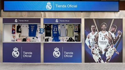 Real Madrid basketball open new store at the Movistar Arena