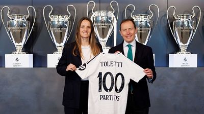 Toletti, 100 partidos con el Real Madrid