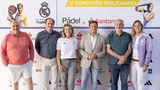 Ricardo Gallego inaugura el V Circuito Solidario de Pádel Fundación Real Madrid en Las Rozas