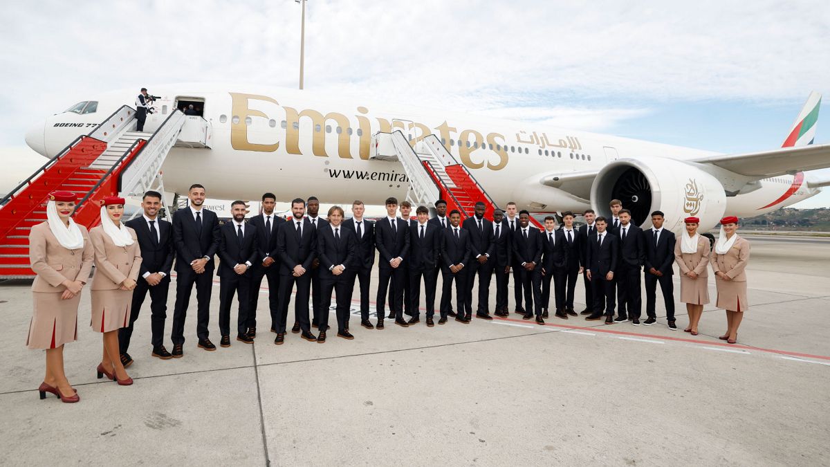Así fue la llegada del Real Madrid a Riad