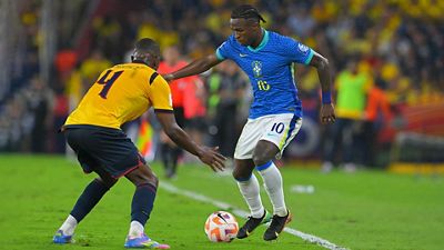 0-0: Vini Jr. participa no empate do Brasil com o Equador