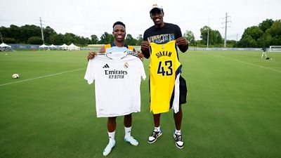 Pascal Siakam visited the Real Madrid squad