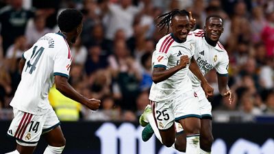 Onces iniciales del Real Madrid y del Sevilla