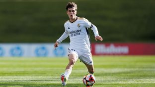 Once inicial del Castilla contra el Alcoyano