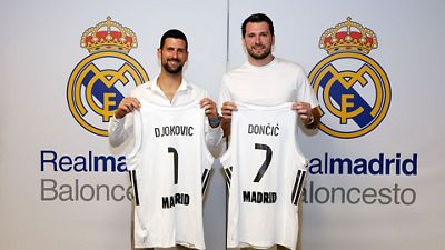 Doncic y Djokovic presenciaron el Real Madrid-Estrella Roja