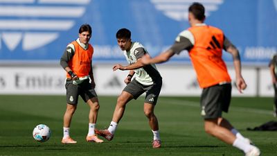 Último entrenamiento antes del partido contra el Villarreal