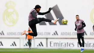 Último entrenamiento antes del partido contra el Sevilla