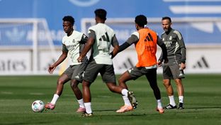 Último entrenamiento antes del partido contra el Villarreal
