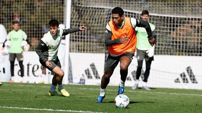 Último entrenamiento antes del partido contra el Getafe