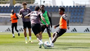 Final training session before the match against Sevilla