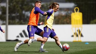 O Real Madrid continua a preparação para o jogo de ida das semifinais da Liga dos Campeões