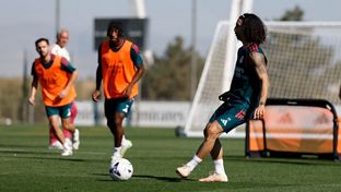 Último entrenamiento antes del partido contra el Betis