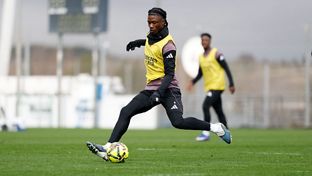 Último entrenamiento antes del partido contra el Levante