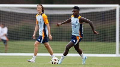 Último entrenamiento antes del partido contra el Barcelona