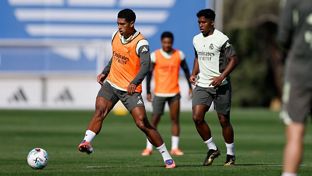 Último entrenamiento antes del partido contra el Villarreal