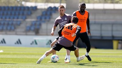 Último entrenamiento antes del partido contra el Sevilla