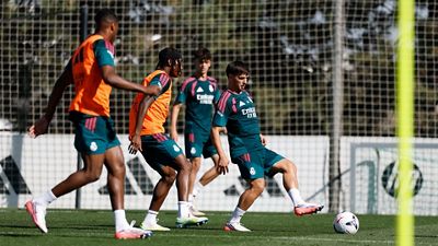 Último entrenamiento antes del partido contra el Betis
