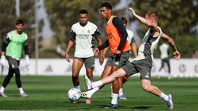 Último entrenamiento antes del partido contra el Espanyol