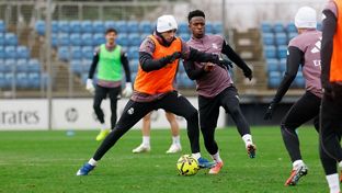 Último entrenamiento antes de recibir a la Real Sociedad