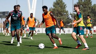 Último entrenamiento antes del partido contra el Betis