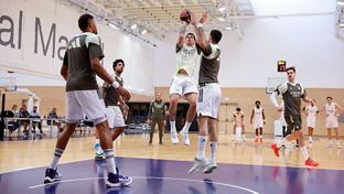 The team continues preparing for their playoff debut