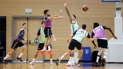 Real Madrid prepare for tomorrow's clash with Olympiacos