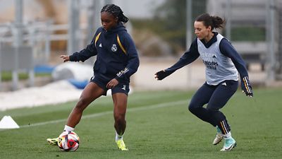 Último entrenamiento antes de la semifinal de la Supercopa 