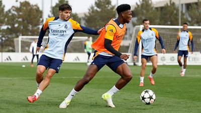 El Real Madrid prepara el partido contra el Milan